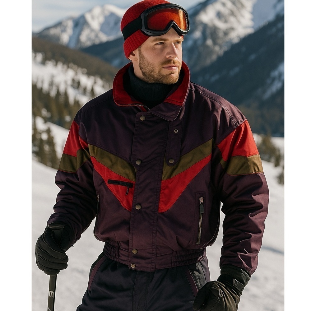 Vintage Spyder Thinsulate Insulation Purple Graphic Gorpcore Retro Ski Jacket M